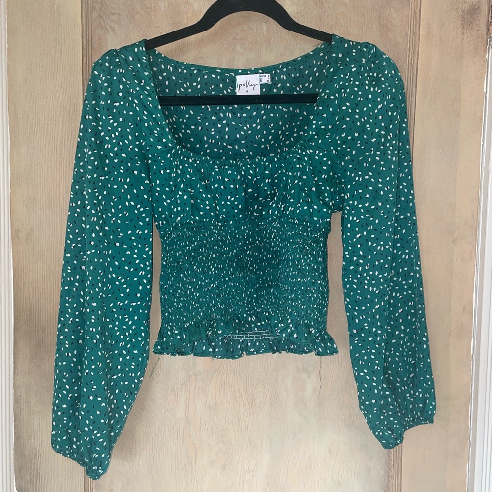 Princess Polly Green Long Sleeve Top